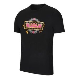 Nike LeBron James Black and Purple Graphic Men's Tee Size Small